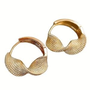 Textured Twist Hoop Earrings